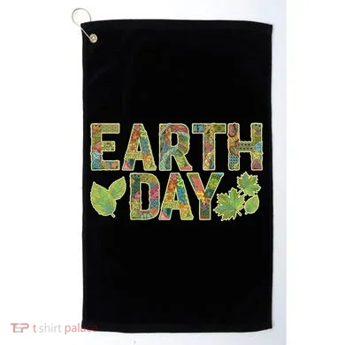 Decorative Pattern Letters Earth Day Golf Towel