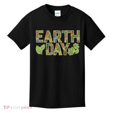 Decorative Pattern Letters Earth Day Kids T-Shirt