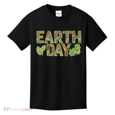 Decorative Pattern Letters Earth Day Kids T-Shirt
