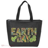 Decorative Pattern Letters Earth Day Tote Bag thumb 0