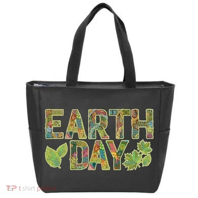 Decorative Pattern Letters Earth Day Tote Bag