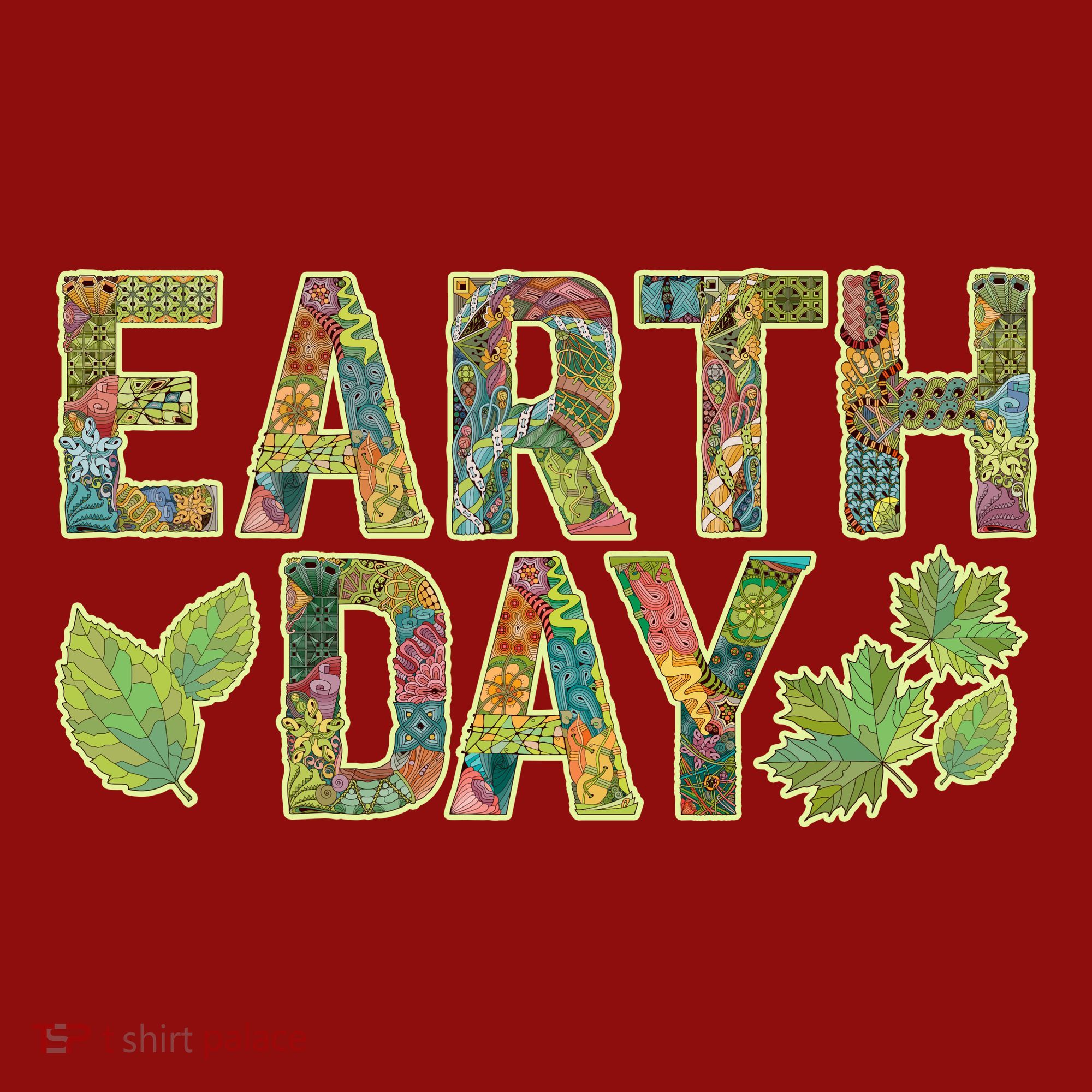 Decorative Pattern Letters Earth Day Long Sleeve Shirt