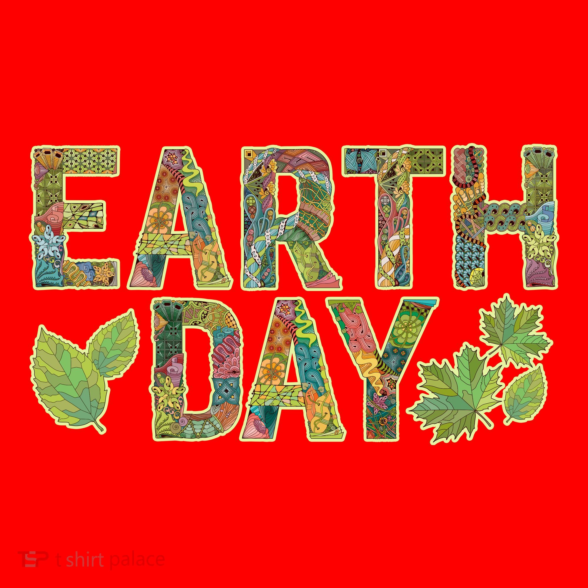 Decorative Pattern Letters Earth Day Santa Hat