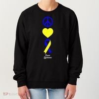 Down Syndrome Peace And Love Ribbon Women's Sweatshirt thumb 0
