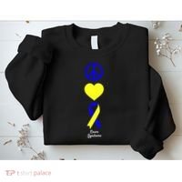 Down Syndrome Peace And Love Ribbon Sweatshirt thumb 2