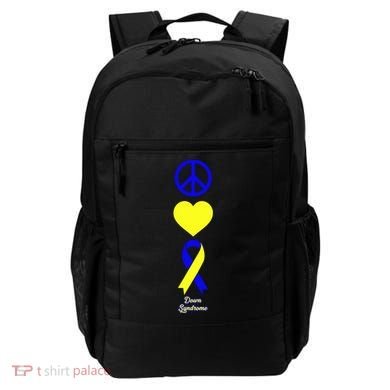 Down Syndrome Peace And Love Ribbon Backpack