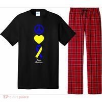 Down Syndrome Peace And Love Ribbon Pajama Set thumb 0