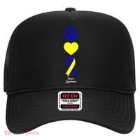 Down Syndrome Peace And Love Ribbon Hat thumb 0