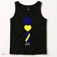 Down Syndrome Peace And Love Ribbon Tank Top thumb 2