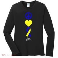Down Syndrome Peace And Love Ribbon Women's Long Sleeve Shirt thumb 0