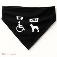 Dog Pet Lover Funny Sit Walk Wheelchair User For Dogs Owner USA-Made Doggie Bandana thumb 0