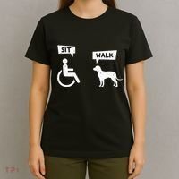 Dog Pet Lover Funny Sit Walk Wheelchair User For Dogs Owner T-Shirt thumb 4