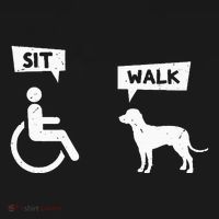 Dog Pet Lover Funny Sit Walk Wheelchair User For Dogs Owner T-Shirt thumb 7