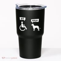 Dog Pet Lover Funny Sit Walk Wheelchair User For Dogs Owner Tumbler thumb 0
