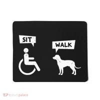 Dog Pet Lover Funny Sit Walk Wheelchair User For Dogs Owner Mousepad thumb 0