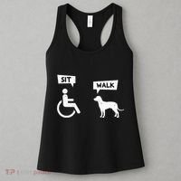 Dog Pet Lover Funny Sit Walk Wheelchair User For Dogs Owner Women's Tank Top thumb 3