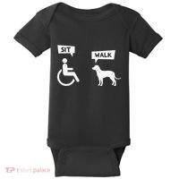 Dog Pet Lover Funny Sit Walk Wheelchair User For Dogs Owner Baby Bodysuit thumb 0