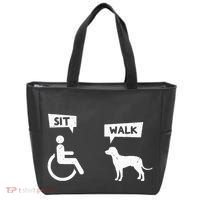 Dog Pet Lover Funny Sit Walk Wheelchair User For Dogs Owner Tote Bag thumb 0