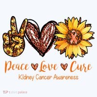 Daisy Peace Love Cure Kidney Cancer Awareness Gift Kids Hoodie thumb 5