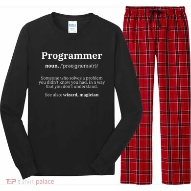 Definition Programmer Meaning Computer Science & Coding Long Sleeve Pajama Set