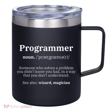 Definition Programmer Meaning Computer Science & Coding 12oz Stainless Steel Coffee Mug