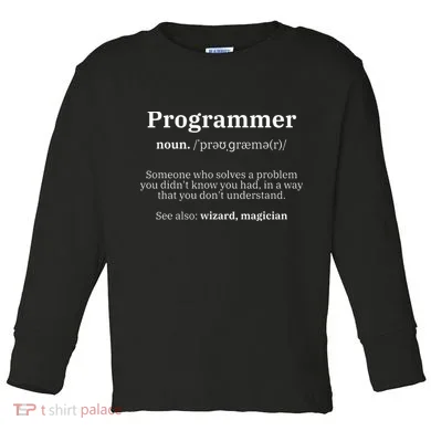 Definition Programmer Meaning Computer Science & Coding Toddler Long Sleeve
