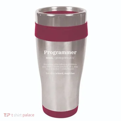 Definition Programmer Meaning Computer Science & Coding 16oz Travel Tumbler