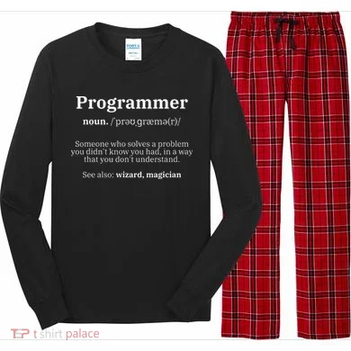 Definition Programmer Meaning Computer Science & Coding Long Sleeve Pajama Set