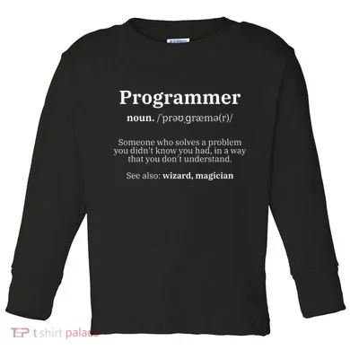 Definition Programmer Meaning Computer Science & Coding Toddler Long Sleeve
