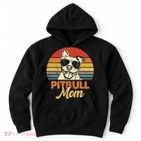 Dog Pitbull Mom Pittie Mom Funny Mother's Day Hoodie thumb 0