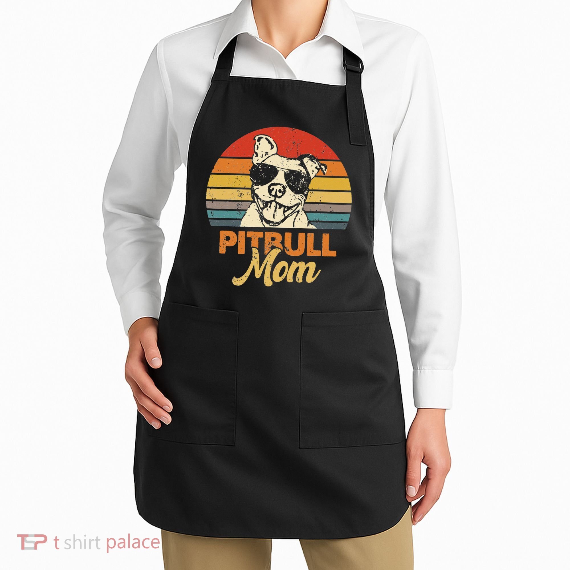 Dog Pitbull Mom Pittie Mom Funny Mother's Day Apron