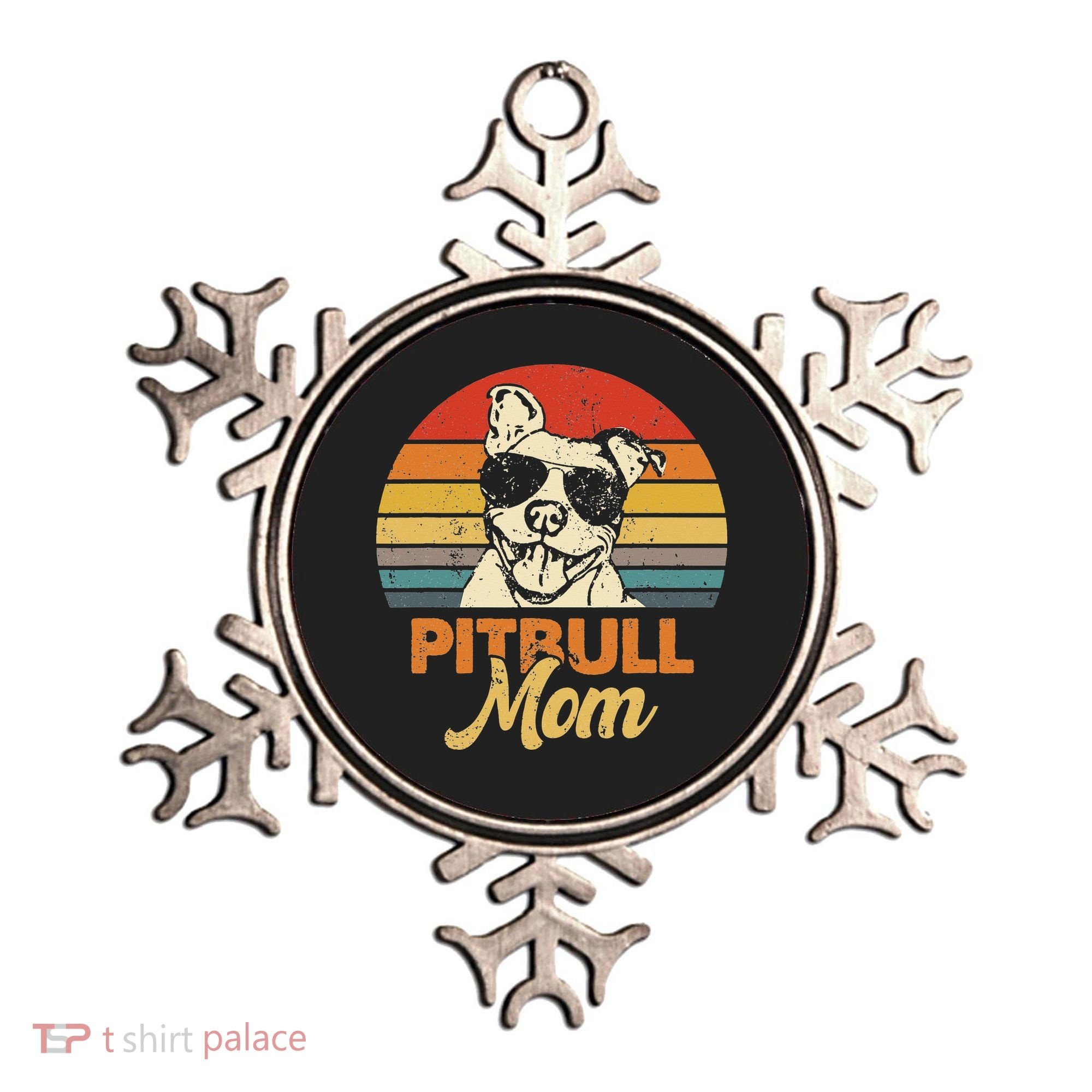 Dog Pitbull Mom Pittie Mom Funny Mother's Day Ornament
