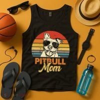 Dog Pitbull Mom Pittie Mom Funny Mother's Day Tank Top thumb 4