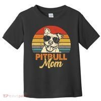Dog Pitbull Mom Pittie Mom Funny Mother's Day Toddler T-Shirt thumb 0