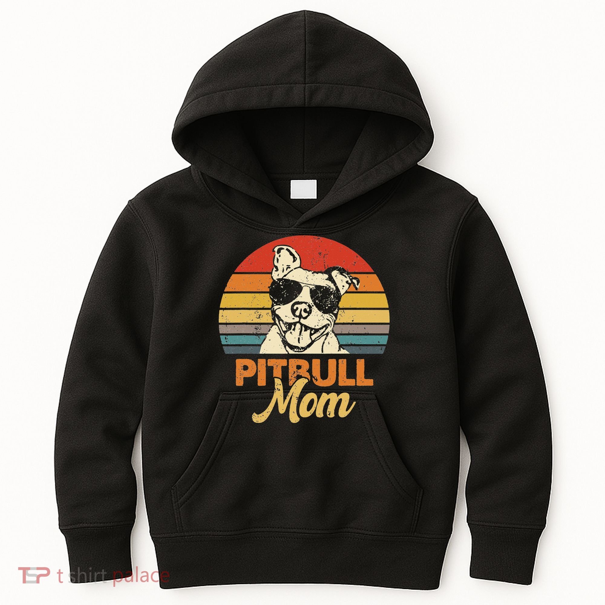 Dog Pitbull Mom Pittie Mom Funny Mother's Day Kids Hoodie