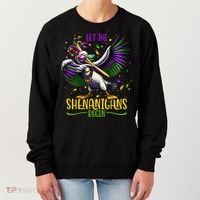 Dabbing Pelikan Mardi Gras Costume Let The Shenanigans Begin Women's Sweatshirt thumb 0