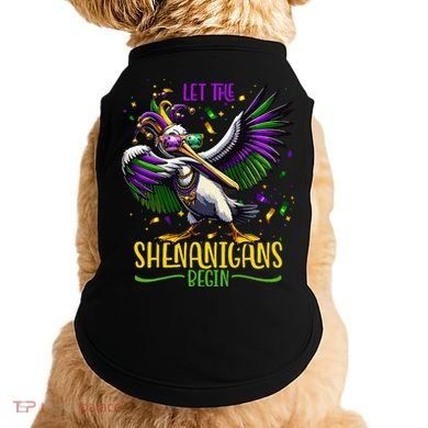 Dabbing Pelikan Mardi Gras Costume Let The Shenanigans Begin Doggie Tank