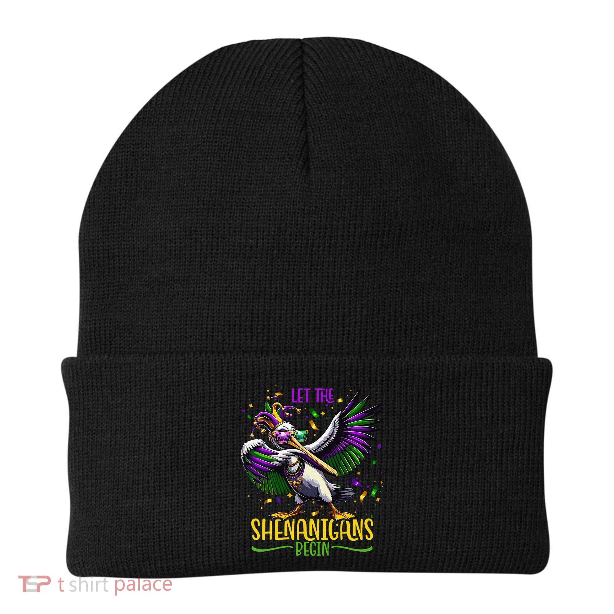 Dabbing Pelikan Mardi Gras Costume Let The Shenanigans Begin Beanie