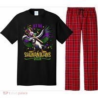 Dabbing Pelikan Mardi Gras Costume Let The Shenanigans Begin Pajama Set thumb 0