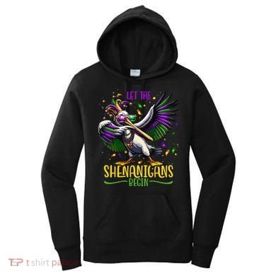 Dabbing Pelikan Mardi Gras Costume Let The Shenanigans Begin Women's Hoodie