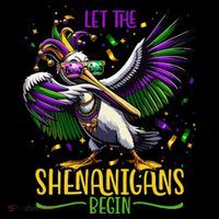 Dabbing Pelikan Mardi Gras Costume Let The Shenanigans Begin Women's Hoodie thumb 2