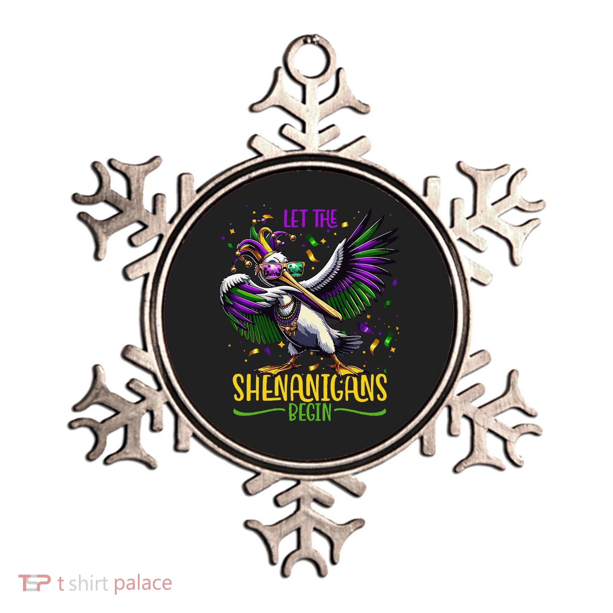 Dabbing Pelikan Mardi Gras Costume Let The Shenanigans Begin Ornament