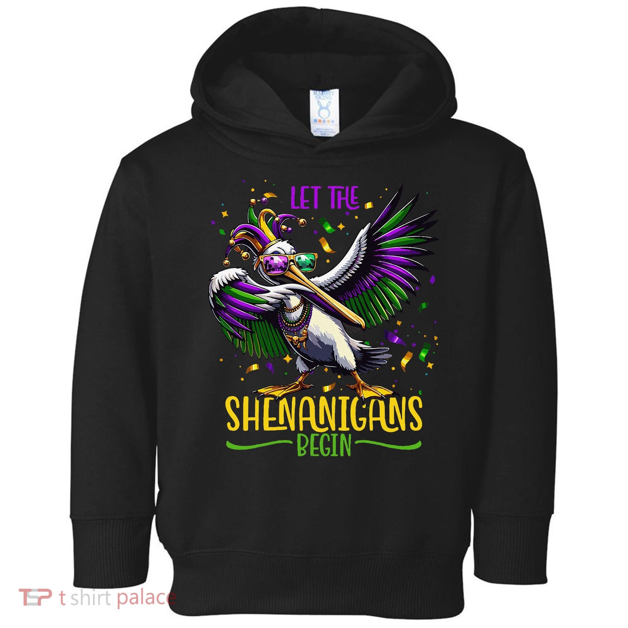 Dabbing Pelikan Mardi Gras Costume Let The Shenanigans Begin Toddler Hoodie