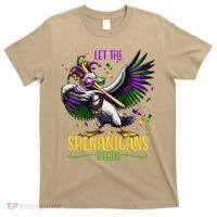 Dabbing Pelikan Mardi Gras Costume Let The Shenanigans Begin T-Shirt thumb 0