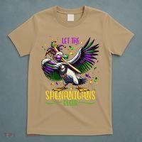 Dabbing Pelikan Mardi Gras Costume Let The Shenanigans Begin T-Shirt thumb 5