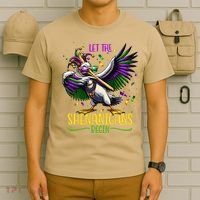 Dabbing Pelikan Mardi Gras Costume Let The Shenanigans Begin T-Shirt thumb 6