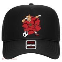 Dabbing Pitbull Morocco Soccer Fans Jersey Moroccan Football Gift Hat thumb 0