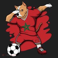 Dabbing Pitbull Morocco Soccer Fans Jersey Moroccan Football Gift Hat thumb 2