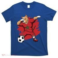 Dabbing Pitbull Morocco Soccer Fans Jersey Moroccan Football Gift T-Shirt thumb 0