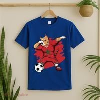 Dabbing Pitbull Morocco Soccer Fans Jersey Moroccan Football Gift T-Shirt thumb 2
